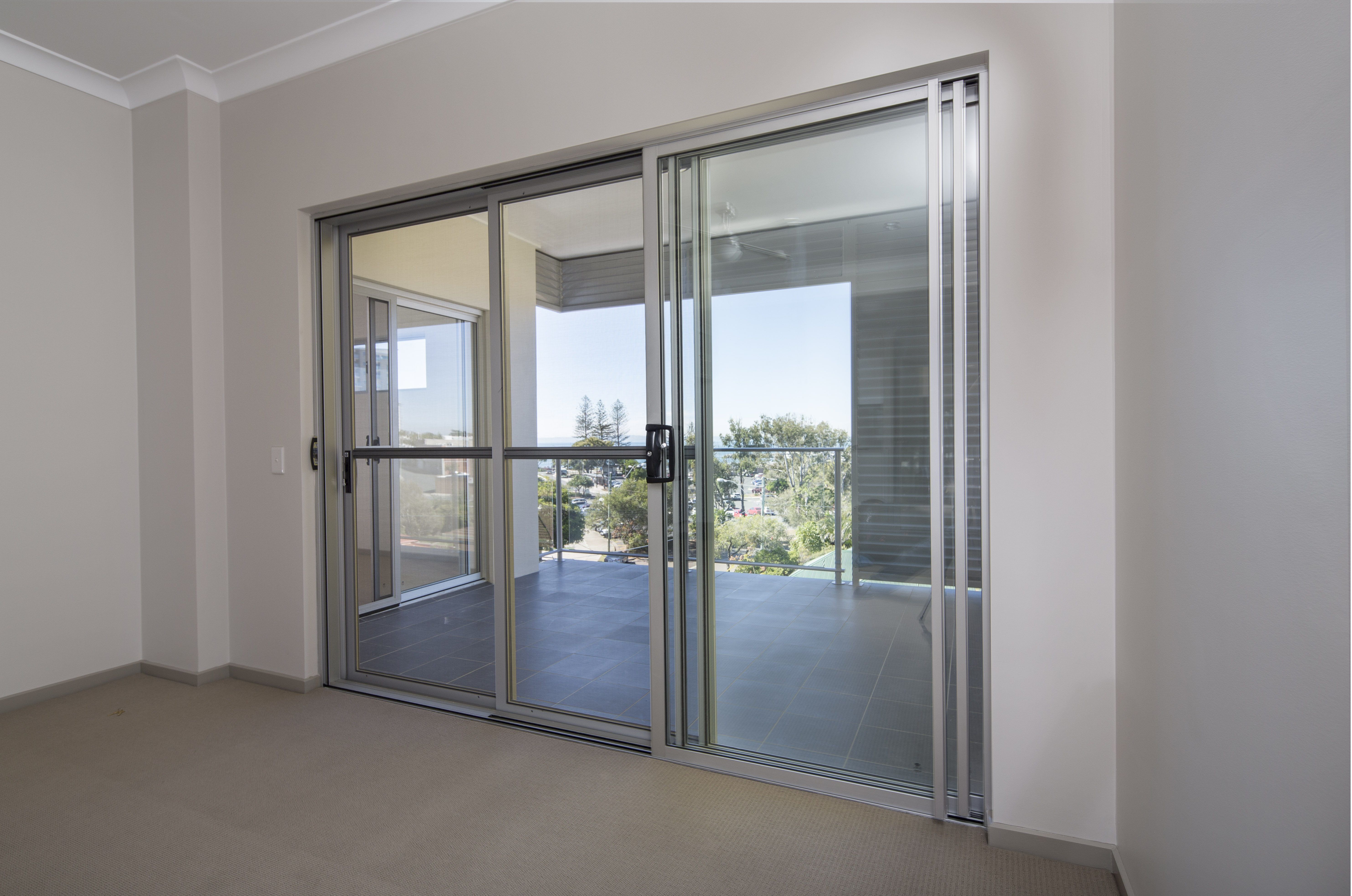 Prowler Proof insect stacking sliding door screens