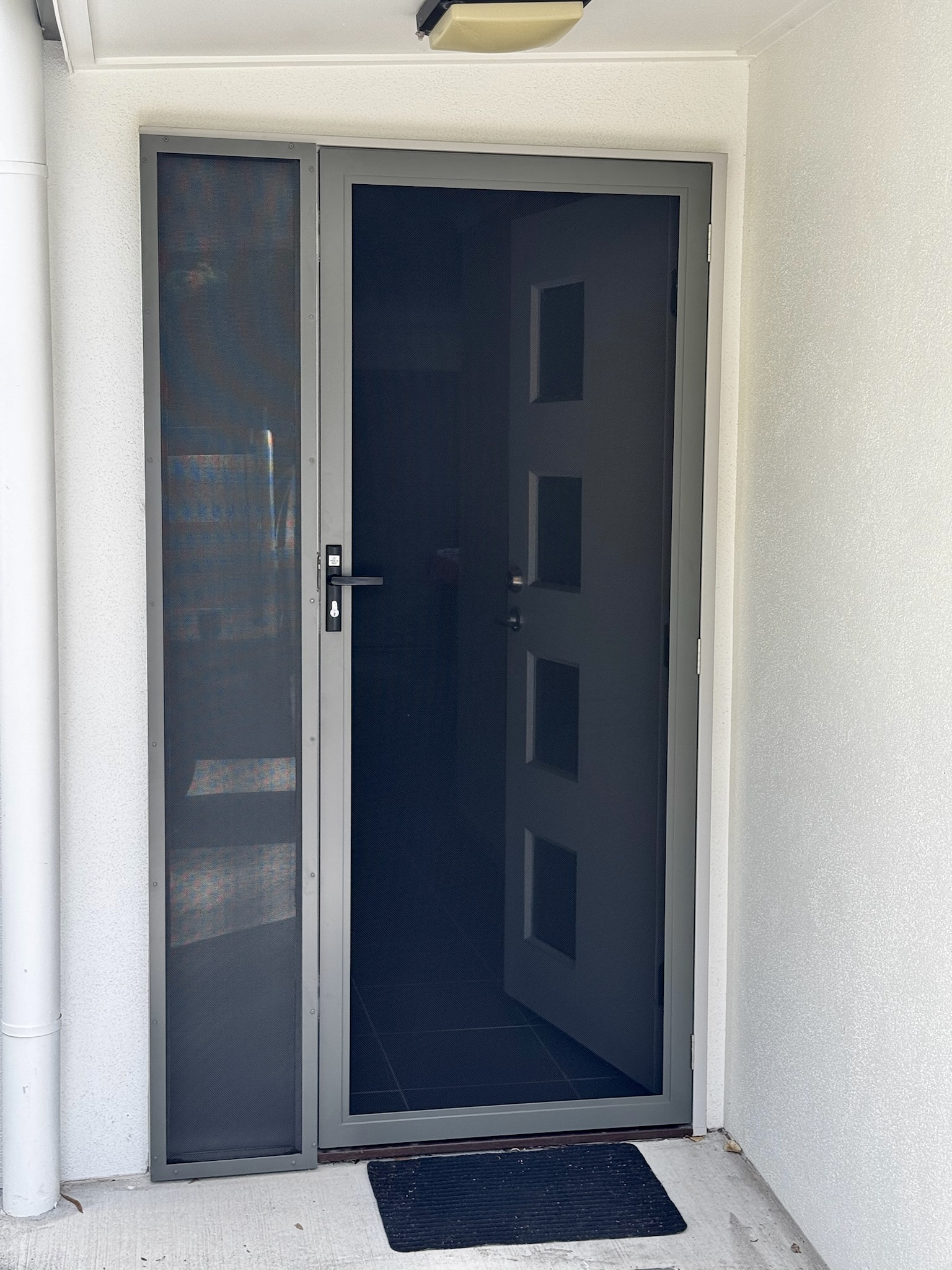 Prowler Proof Protec hinge door security screen